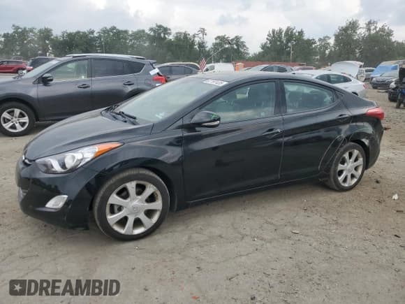 ✅ 2013 Hyundai Elantra Limited • VIN: KMHDH4AE2DU861251 • Lot: 67797435. Listed on Copart with 122,202 mi. Free auction sales archive from the USA and detailed vehicle history report at DreamBid. Image 1.