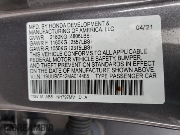 ✅ 2021 Acura TLX Technology • VIN: 19UUB5F42MA014485 • Lot: 90493515. Wystawiony na Copart z przebiegiem 60 885 mil. Bezpłatny archiwum sprzedaży aukcyjnych z USA i szczegółowy raport historii pojazdu na DreamBid. Zdjęcie 12.