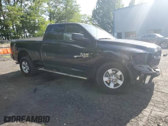 2016 Ram 1500 Express with VIN 1C6RR7FG0GS409762, listed as a Copart auction lot 59237055 with 75,307 mi miles and Salvage title. Bid and sale history available at DreamBid. Image 4.