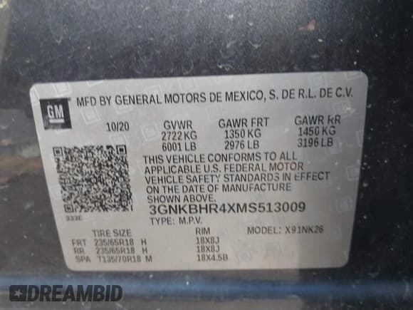 ✅ 2021 Chevrolet Blazer LT • VIN: 3GNKBHR4XMS513009 • Lot: 40652751. Wystawiony na IAAI z przebiegiem 34 068 mil. Bezpłatny archiwum sprzedaży aukcyjnych z USA i szczegółowy raport historii pojazdu na DreamBid. Zdjęcie 9.