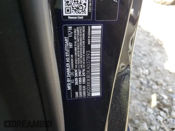 ✅ 2019 Mercedes-Benz S • VIN: WDDXK8JB3KA037893 • Lot: 42053393. Wystawiony na Copart z przebiegiem Nie podano. Bezpłatny archiwum sprzedaży aukcyjnych z USA i szczegółowy raport historii pojazdu na DreamBid. Zdjęcie 12.