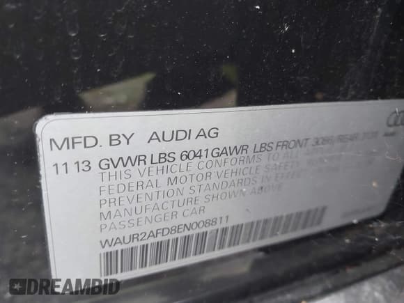 ✅ 2014 Audi A8 4.0T • VIN: WAUR2AFD8EN008811 • Лот: 43585868. Опубликован ранее на IAAI с пробегом 139 702 миль. Бесплатный доступ к архиву аукционных продаж из США и подробный отчёт об истории автомобиля на DreamBid. Изображение 9.