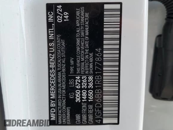 ✅ 2024 Mercedes-Benz GLE 53 AMG • VIN: 4JGFD6BB1RB177864 • Lot: 90754665. Wystawiony na Copart z przebiegiem 38 084 mil. Bezpłatny archiwum sprzedaży aukcyjnych z USA i szczegółowy raport historii pojazdu na DreamBid. Zdjęcie 13.