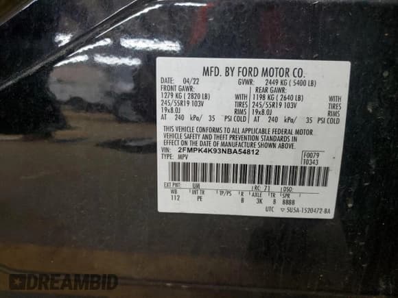 ✅ 2022 Ford Edge Titanium • VIN: 2FMPK4K93NBA54812 • Lot: 90880715. Wystawiony na Copart z przebiegiem 97 062 mil. Bezpłatny archiwum sprzedaży aukcyjnych z USA i szczegółowy raport historii pojazdu na DreamBid. Zdjęcie 13.