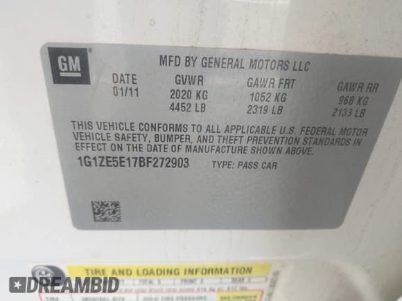 ✅ 2011 Chevrolet Malibu LTZ • VIN: 1G1ZE5E17BF272903 • Лот: 43594559. Опубликован ранее на IAAI с пробегом 181 704 миль. Бесплатный доступ к архиву аукционных продаж из США и подробный отчёт об истории автомобиля на DreamBid. Изображение 9.