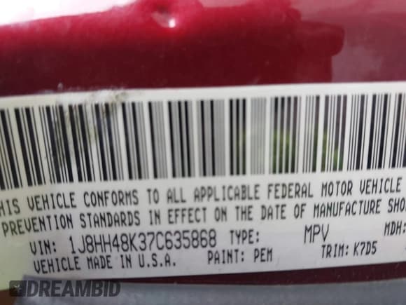 ✅ 2007 Jeep Commander Sport • VIN: 1J8HH48K37C635868 • Lot: 43396709. Wystawiony na IAAI z przebiegiem 211 054 mil. Bezpłatny archiwum sprzedaży aukcyjnych z USA i szczegółowy raport historii pojazdu na DreamBid. Zdjęcie 9.