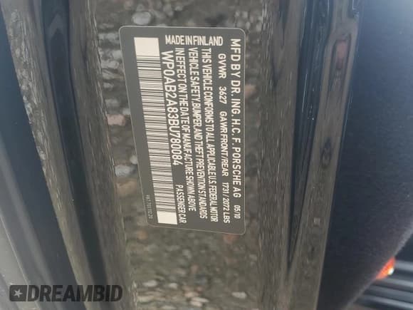 ✅ 2011 Porsche Cayman S • VIN: WP0AB2A83BU780084 • Lot: 74124784. Listed on Copart with 84,415 mi. Free auction sales archive from the USA and detailed vehicle history report at DreamBid. Image 14.