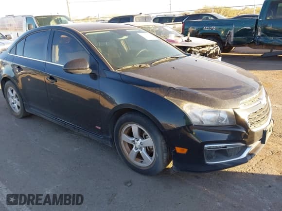 ✅ 2015 Chevrolet Cruze LT • VIN: 1G1PC5SB8F7193377 • Lot: 43623806. Listed on IAAI with 87,587 mi. Free auction sales archive from the USA and detailed vehicle history report at DreamBid. Image 1.