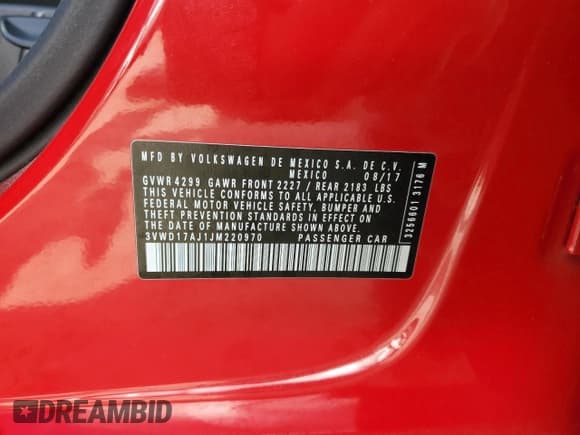 ✅ 2018 Volkswagen Jetta SE Sport • VIN: 3VWD17AJ1JM220970 • Lot: 92268055. Listed on Copart with 83,521 mi. Free auction sales archive from the USA and detailed vehicle history report at DreamBid. Image 12.