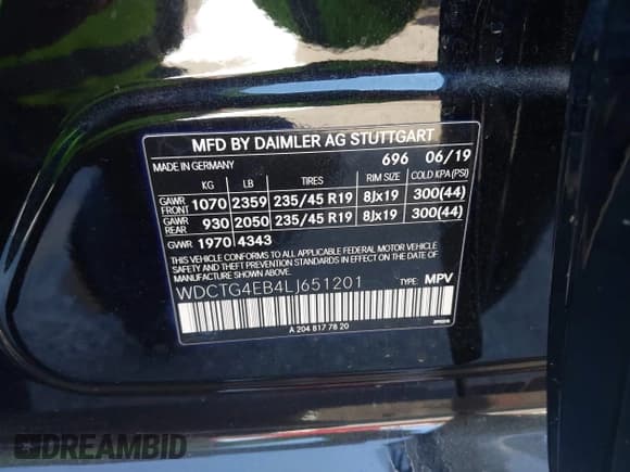 ✅ 2020 Mercedes-Benz GLA 250 • VIN: WDCTG4EB4LJ651201 • Лот: 43654034. Опубликован ранее на IAAI с пробегом 39 812 миль. Бесплатный доступ к архиву аукционных продаж из США и подробный отчёт об истории автомобиля на DreamBid. Изображение 9.