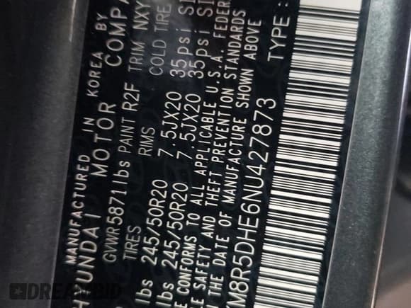 ✅ 2022 Hyundai Palisade Limited • VIN: KM8R5DHE6NU427873 • Лот: 82315903. Опубликован ранее на Copart с пробегом 35 374 миль. Бесплатный доступ к архиву аукционных продаж из США и подробный отчёт об истории автомобиля на DreamBid. Изображение 13.