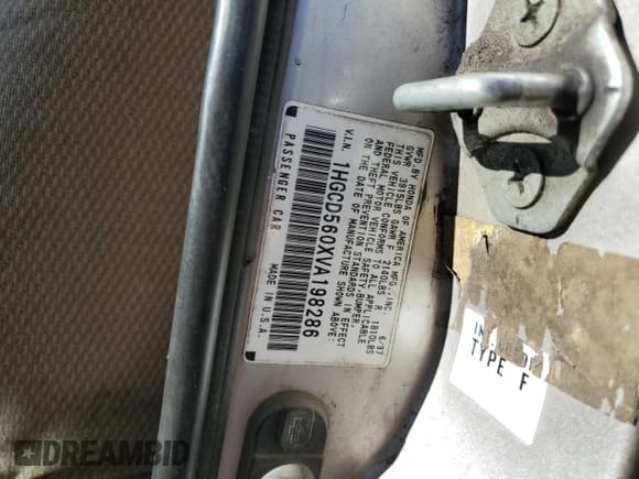 ✅ 1997 Honda Accord Special Edition • VIN: 1HGCD560XVA198286 • Лот: 74952704. Опубликован ранее на Copart с пробегом 263 765 миль. Бесплатный доступ к архиву аукционных продаж из США и подробный отчёт об истории автомобиля на DreamBid. Изображение 12.