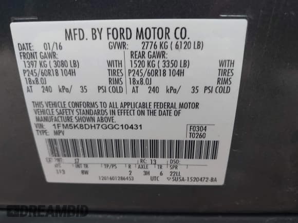 ✅ 2016 Ford Explorer XLT • VIN: 1FM5K8DH7GGC10431 • Lot: 43427418. Wystawiony na IAAI z przebiegiem 119 907 mil. Bezpłatny archiwum sprzedaży aukcyjnych z USA i szczegółowy raport historii pojazdu na DreamBid. Zdjęcie 9.