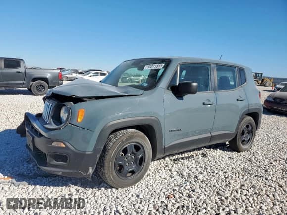 ✅ 2017 Jeep Renegade Sport • VIN: ZACCJAAB7HPG23329 • Лот: 92011885. Опубликован ранее на Copart с пробегом 99 916 миль. Бесплатный доступ к архиву аукционных продаж из США и подробный отчёт об истории автомобиля на DreamBid. Изображение 1.