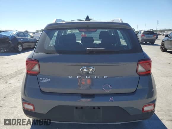 2022 Hyundai Venue SEL with VIN KMHRC8A36NU168484, listed as a Copart auction lot 76591354 with 4,362 mi miles and Salvage title. Bid and sale history available at DreamBid. Image 6.