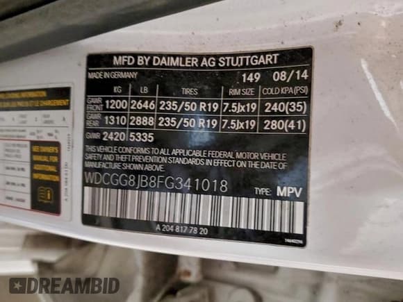 ✅ 2015 Mercedes-Benz GLK 350 • VIN: WDCGG8JB8FG341018 • Лот: 95431115. Опубликован ранее на Copart с пробегом 143 496 миль. Бесплатный доступ к архиву аукционных продаж из США и подробный отчёт об истории автомобиля на DreamBid. Изображение 13.