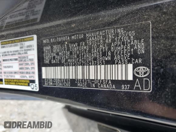 ✅ 2005 Toyota Corolla XRS • VIN: 2T1BY32E75C487951 • Lot: 71611475. Wystawiony na Copart z przebiegiem 137 829 mil. Bezpłatny archiwum sprzedaży aukcyjnych z USA i szczegółowy raport historii pojazdu na DreamBid. Zdjęcie 13.