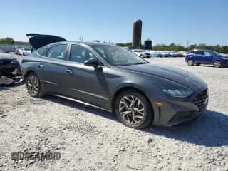 2021 Hyundai Sonata SEL with VIN KMHL64JA0MA145688, listed as a Copart auction lot 85578595 with 78,584 mi miles and Salvage title. Bid and sale history available at DreamBid. Image 4.