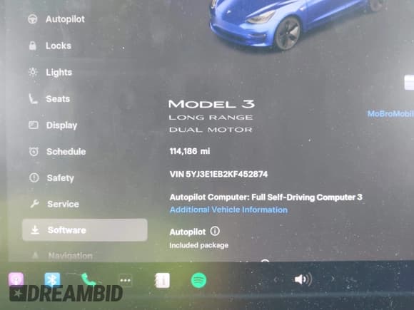 ✅ 2019 Tesla Model 3 Long Range • VIN: 5YJ3E1EB2KF452874 • Lot: 43279721. Wystawiony na IAAI z przebiegiem 114 186 mil. Bezpłatny archiwum sprzedaży aukcyjnych z USA i szczegółowy raport historii pojazdu na DreamBid. Zdjęcie 7.