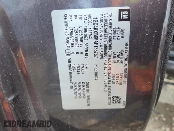 ✅ 2010 Chevrolet Silverado 2500HD LT • VIN: 1GC4KXB66AF133737 • Лот: 84300895. Опубликован ранее на Copart с пробегом Не указан. Бесплатный доступ к архиву аукционных продаж из США и подробный отчёт об истории автомобиля на DreamBid. Изображение 12.