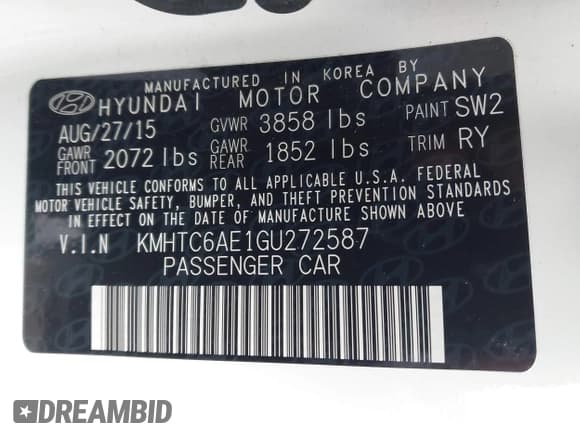 ✅ 2016 Hyundai Veloster Turbo Rally Edition • VIN: KMHTC6AE1GU272587 • Lot: 41408454. Wystawiony na IAAI z przebiegiem 65 270 mil. Bezpłatny archiwum sprzedaży aukcyjnych z USA i szczegółowy raport historii pojazdu na DreamBid. Zdjęcie 9.