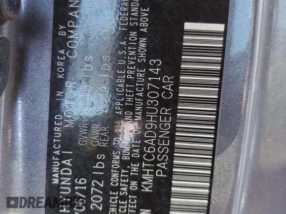 ✅ 2017 Hyundai Veloster • VIN: KMHTC6AD9HU307143 • Lot: 41558875. Wystawiony na Copart z przebiegiem 134 977 mil. Bezpłatny archiwum sprzedaży aukcyjnych z USA i szczegółowy raport historii pojazdu na DreamBid. Zdjęcie 12.