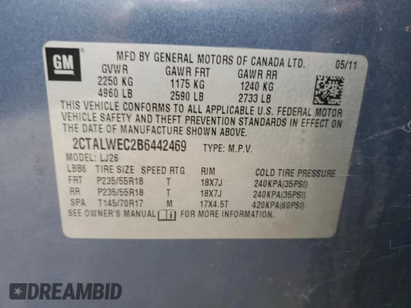 ✅ 2011 GMC Terrain SLT-2 • VIN: 2CTALWEC2B6442469 • Lot: 80781115. Listed on Copart with 158,311 mi. Free auction sales archive from the USA and detailed vehicle history report at DreamBid. Image 14.