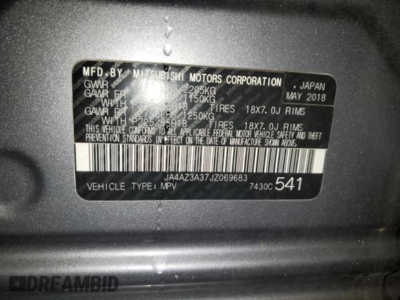 ✅ 2018 Mitsubishi Outlander ES • VIN: JA4AZ3A37JZ069683 • Lot: 89841665. Listed on Copart with Not provided. Free auction sales archive from the USA and detailed vehicle history report at DreamBid. Image 13.