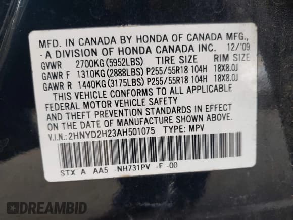 ✅ 2010 Acura MDX • VIN: 2HNYD2H23AH501075 • Lot: 43425803. Wystawiony na IAAI z przebiegiem 193 206 mil. Bezpłatny archiwum sprzedaży aukcyjnych z USA i szczegółowy raport historii pojazdu na DreamBid. Zdjęcie 9.