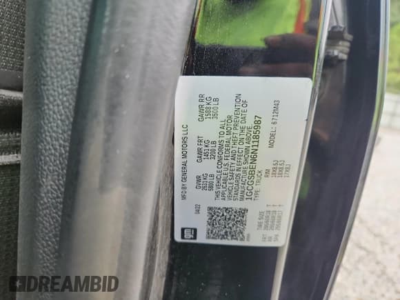 ✅ 2022 Chevrolet Colorado 2WD Work Truck • VIN: 1GCGSBEN6N1185987 • Lot: 69483375. Listed on Copart with 201,711 mi. Free auction sales archive from the USA and detailed vehicle history report at DreamBid. Image 12.