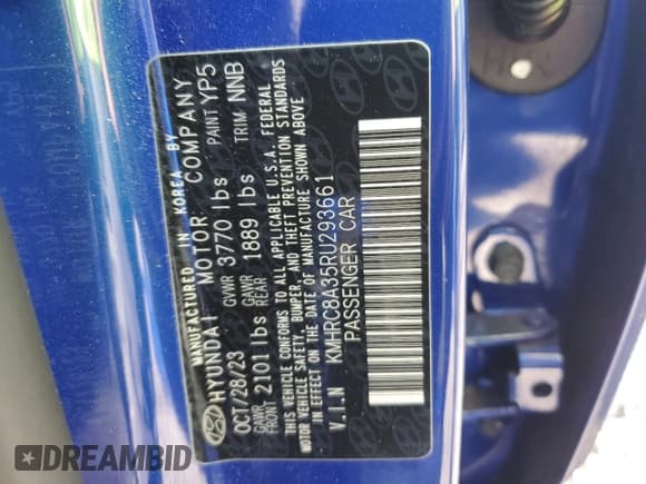 ✅ 2024 Hyundai Venue SEL • VIN: KMHRC8A35RU293661 • Lot: 87377184. Listed on Copart with 14,190 mi. Free auction sales archive from the USA and detailed vehicle history report at DreamBid. Image 16.