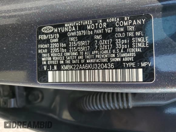 ✅ 2019 Hyundai Kona SEL • VIN: KM8K22AA6KU320436 • Лот: 62791714. Опубликован ранее на Copart с пробегом 25 509 миль. Бесплатный доступ к архиву аукционных продаж из США и подробный отчёт об истории автомобиля на DreamBid. Изображение 15.