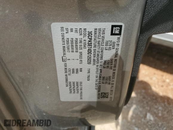 ✅ 2013 Chevrolet Silverado 1500 LT • VIN: 3GCPKSE74DG129239 • Lot: 58874824. Listed on Copart with 279,352 mi. Free auction sales archive from the USA and detailed vehicle history report at DreamBid. Image 15.