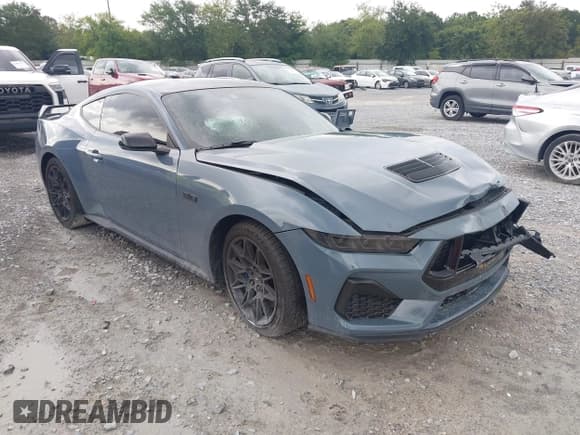✅ 2024 Ford Mustang GT • VIN: 1FA6P8CF5R5402980 • Lot: 42607710. Listed on IAAI with 20,621 mi. Free auction sales archive from the USA and detailed vehicle history report at DreamBid. Image 1.