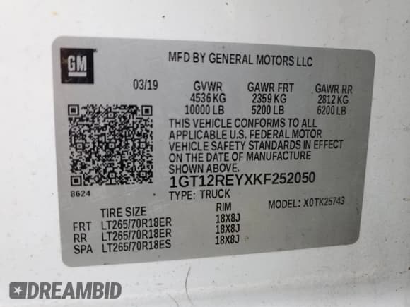 ✅ 2019 GMC Sierra 2500HD SLT • VIN: 1GT12REYXKF252050 • Лот: 49411935. Опубликован ранее на Copart с пробегом Не указан. Бесплатный доступ к архиву аукционных продаж из США и подробный отчёт об истории автомобиля на DreamBid. Изображение 14.