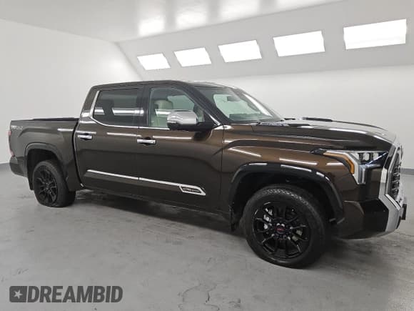 ✅ 2023 Toyota Tundra 1794 Edition • VIN: 5TFMC5DB8PX025134 • Lot: 91775185. Listed on Copart with 23,918 mi. Free auction sales archive from the USA and detailed vehicle history report at DreamBid. Image 4.