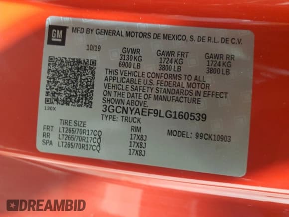 ✅ 2020 Chevrolet Silverado 1500 Work Truck • VIN: 3GCNYAEF9LG160539 • Lot: 78575924. Wystawiony na Copart z przebiegiem Nie podano. Bezpłatny archiwum sprzedaży aukcyjnych z USA i szczegółowy raport historii pojazdu na DreamBid. Zdjęcie 14.