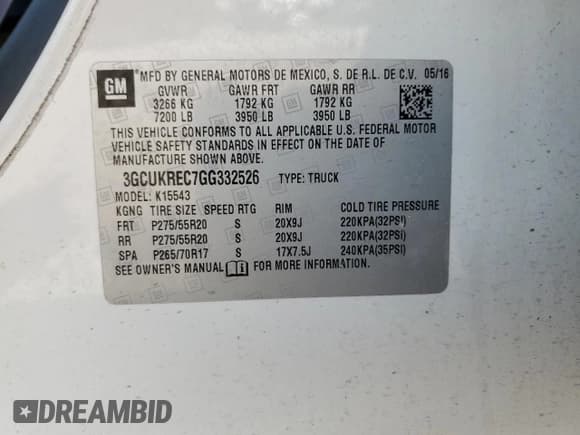 ✅ 2016 Chevrolet Silverado 1500 LT • VIN: 3GCUKREC7GG332526 • Лот: 61437224. Опубликован ранее на Copart с пробегом 114 516 миль. Бесплатный доступ к архиву аукционных продаж из США и подробный отчёт об истории автомобиля на DreamBid. Изображение 14.