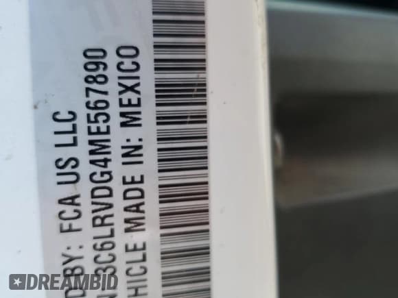 ✅ 2021 Ram ProMaster Cargo • VIN: 3C6LRVDG4ME567890 • Lot: 69222125. Listed on Copart with Not provided. Free auction sales archive from the USA and detailed vehicle history report at DreamBid. Image 13.