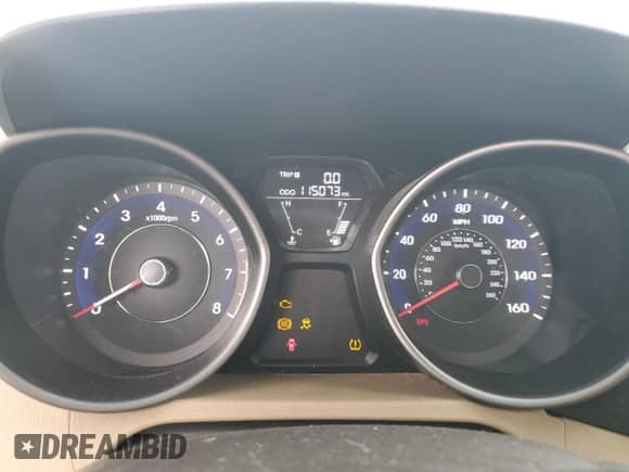 2013 Hyundai Elantra GLS with VIN 5NPDH4AE1DH256314, listed as a Copart auction lot 90115495 with 115,073 mi miles and Salvage title. Bid and sale history available at DreamBid. Image 9.