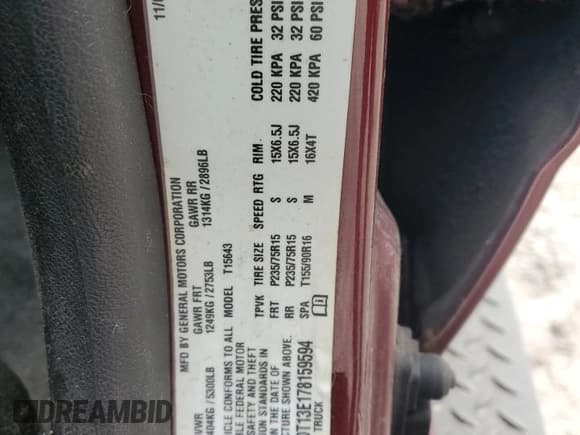 ✅ 2007 Chevrolet Colorado 2LT • VIN: 1GCDT13E178159594 • Лот: 53684495. Опубликован ранее на Copart с пробегом 151 426 миль. Бесплатный доступ к архиву аукционных продаж из США и подробный отчёт об истории автомобиля на DreamBid. Изображение 12.