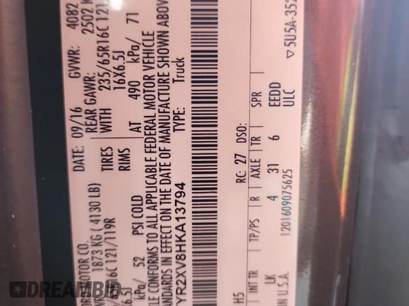 ✅ 2017 Ford Transit • VIN: 1FTYR2XV8HKA13794 • Lot: 61325715. Wystawiony na Copart z przebiegiem 68 126 mil. Bezpłatny archiwum sprzedaży aukcyjnych z USA i szczegółowy raport historii pojazdu na DreamBid. Zdjęcie 13.