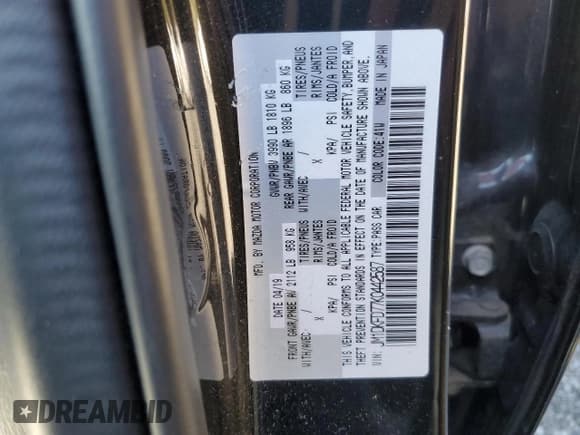 ✅ 2019 Mazda CX-3 Grand Touring • VIN: JM1DKFD77K0442587 • Lot: 85934965. Wystawiony na Copart z przebiegiem 61 366 mil. Bezpłatny archiwum sprzedaży aukcyjnych z USA i szczegółowy raport historii pojazdu na DreamBid. Zdjęcie 12.