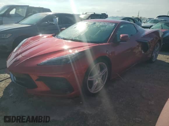 2024 Chevrolet Corvette 2LT с VIN 1G1YB3D42R5103876, выставлен на аукционе Copart как лот 74210374 с пробегом Не указан миль и На запчасти • Non repairable. История ставок и продаж доступна на DreamBid. Изображение 1.