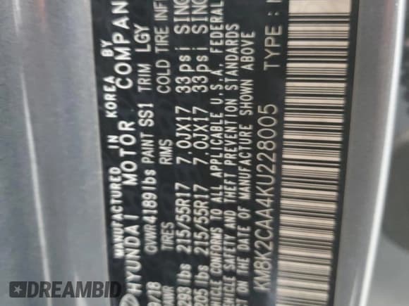 ✅ 2019 Hyundai Kona SEL • VIN: KM8K2CAA4KU228005 • Лот: 64163424. Опубликован ранее на Copart с пробегом 64 796 миль. Бесплатный доступ к архиву аукционных продаж из США и подробный отчёт об истории автомобиля на DreamBid. Изображение 13.