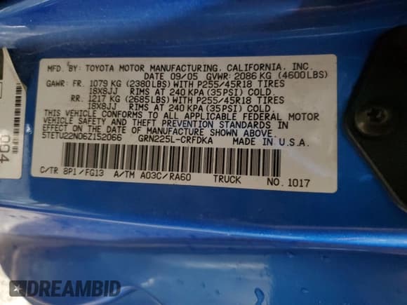 ✅ 2006 Toyota Tacoma X-Runner • VIN: 5TETU22N06Z152066 • Lot: 50165204. Wystawiony na Copart z przebiegiem 174 471 mil. Bezpłatny archiwum sprzedaży aukcyjnych z USA i szczegółowy raport historii pojazdu na DreamBid. Zdjęcie 12.