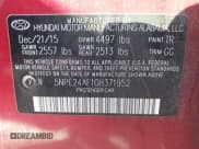 ✅ 2016 Hyundai Sonata SE • VIN: 5NPE24AF1GH371952 • Lot: 43439310. Listed on IAAI with 123,555 mi. Free auction sales archive from the USA and detailed vehicle history report at DreamBid. Image 9.